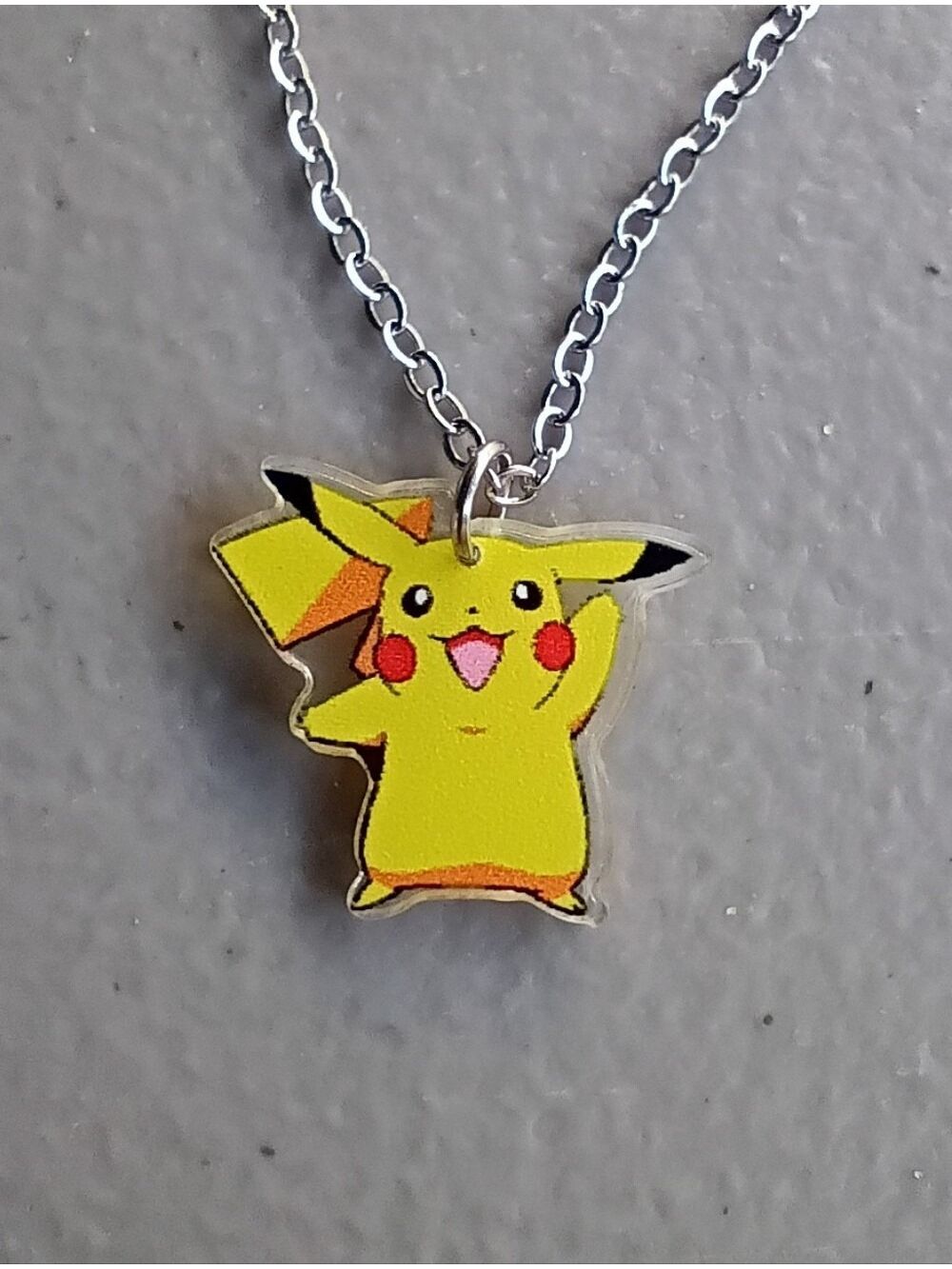 Pokemon Pikachu Acrylic Stainless Steel Necklace